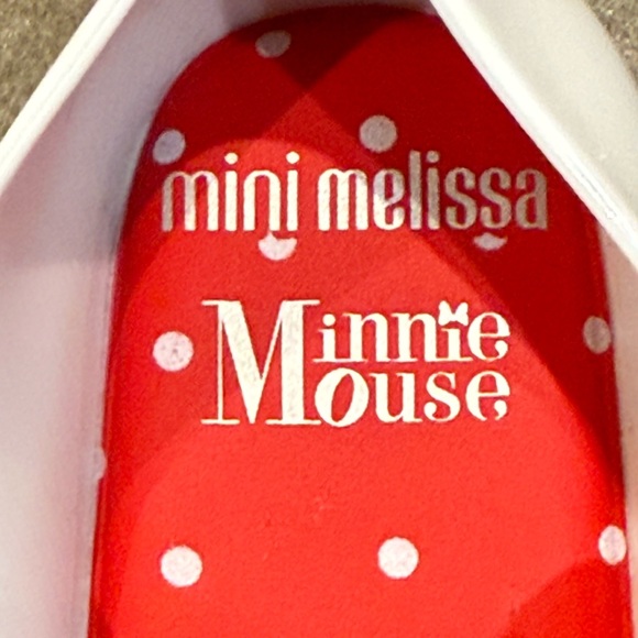 Mini Melissa white, black, red Minnie ears Maryjanes - Picture 8 of 9